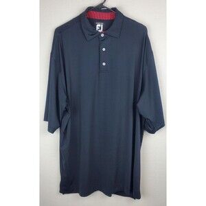 FJ FootJoy Men's XL Black Golf Polo Shirt Active Performance Stretch
